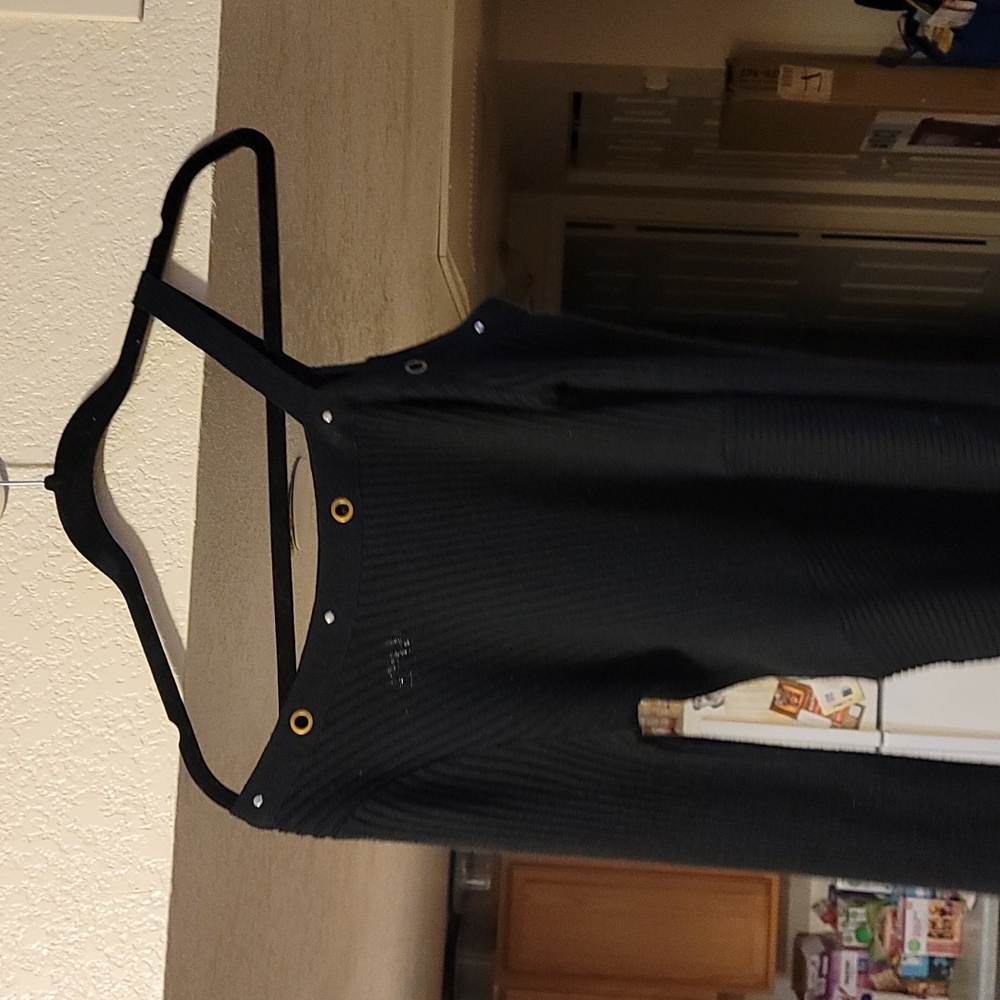 Black one sided cold shoulder sweater